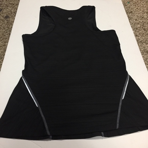 Athleta Run On Black Silver Reflective Tank Top - Picture 7 of 13